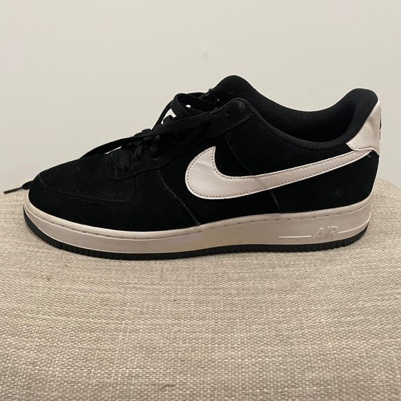 Nike Air Force 1 Low Black White Suede Men's Shoes Size 10.5 estimated - Picture 4 of 10